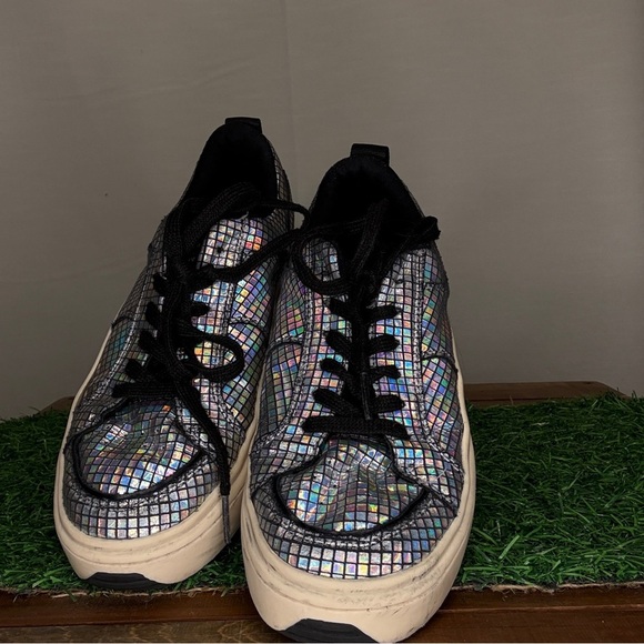 Zara Big kids Holographic Sneakers with Black Laces Size 38 - Picture 3 of 6